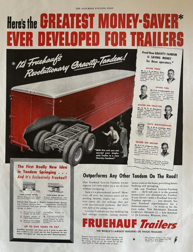 1949 fruehauf trailers - fruehauf, truck